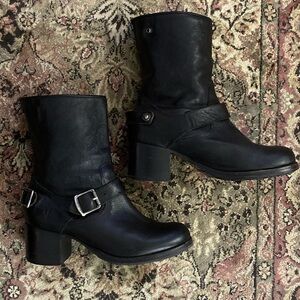 FRYE Vera Short Heeled Moto/Engineer/Riding Boot
